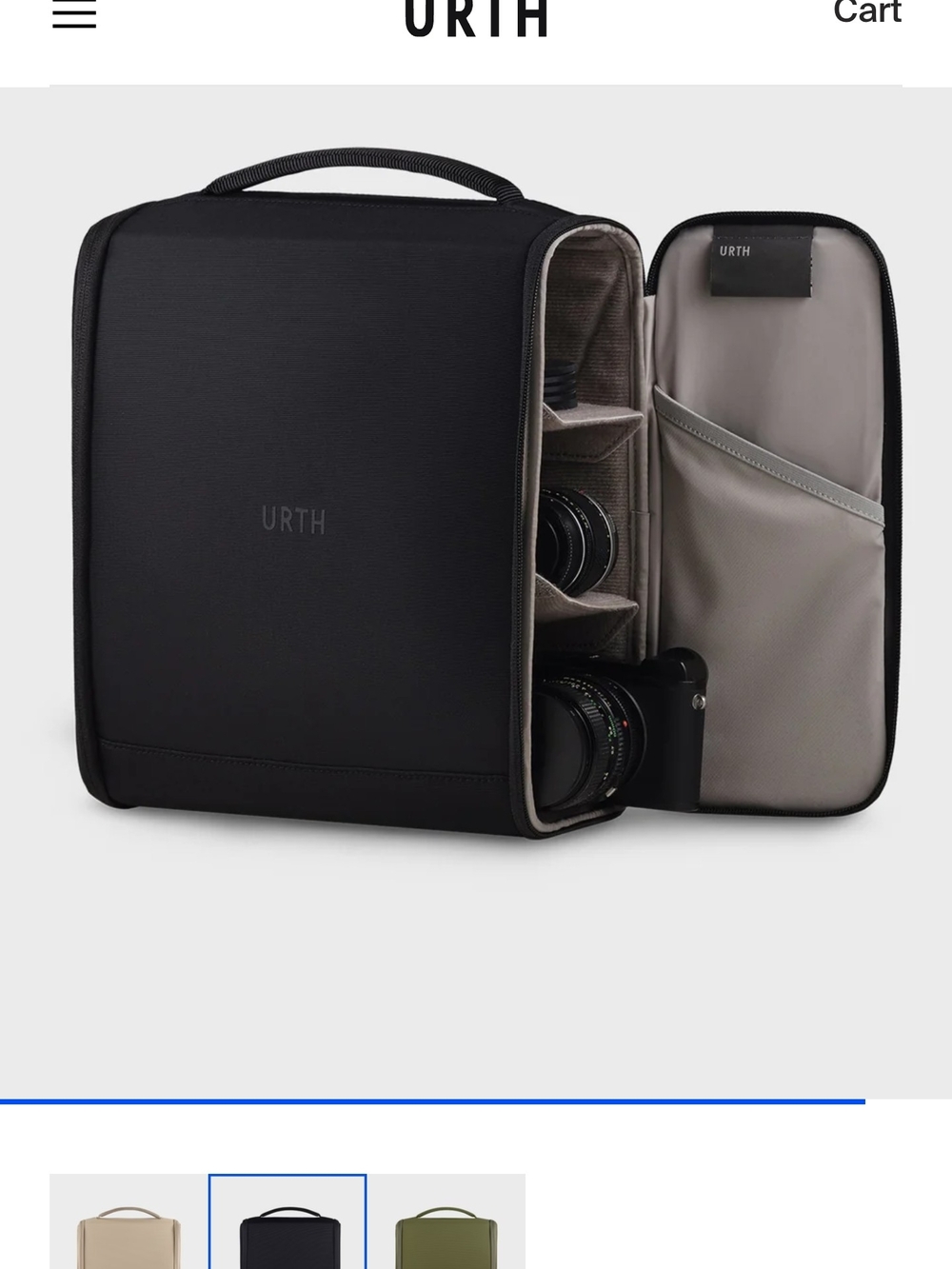 URTH Black Camera Gear Case with Gray Interior